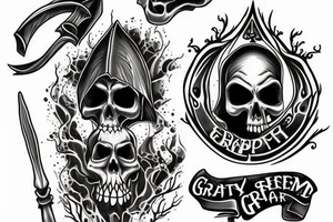 Empty Grave Grim Reaper tattoo idea