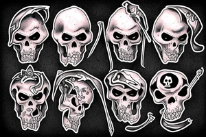 Empty Grave Grim Reaper tattoo idea