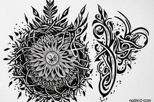 artistic letters "INAM" tattoo idea