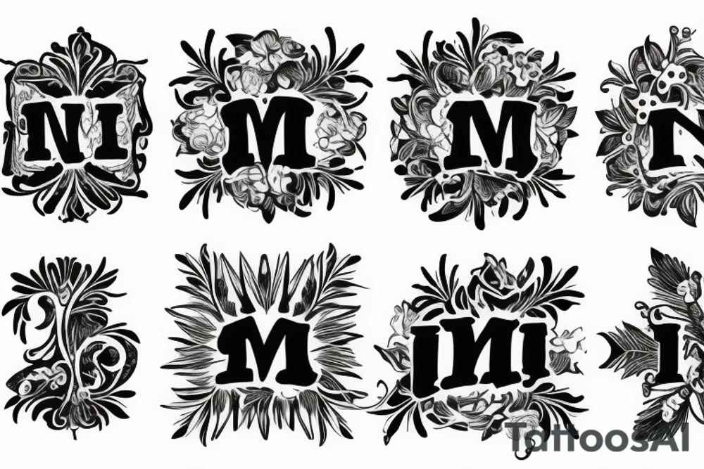"I" "N" "A" "M" tattoo idea