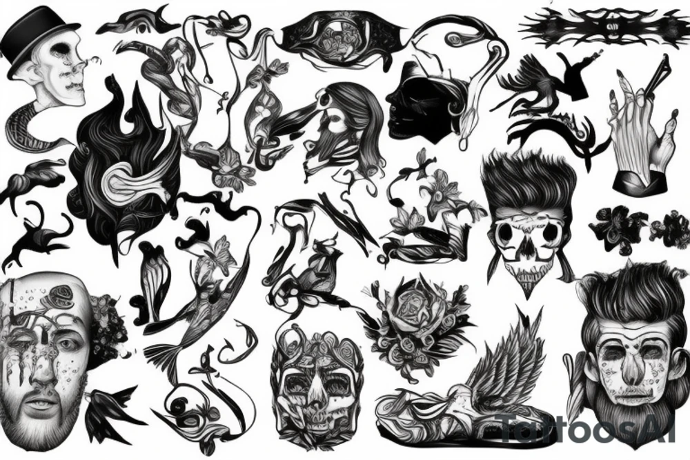 a man teaching tattoo idea