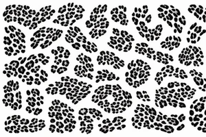 Leopard print spots with floral designs on top tattoo idea