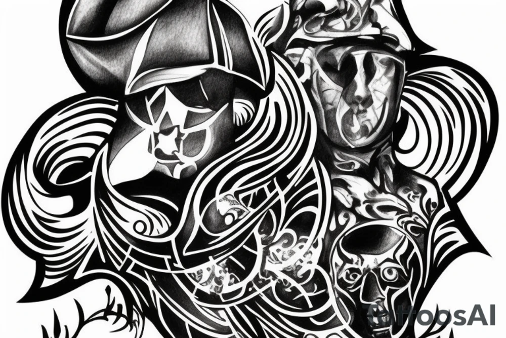 artistic designed tattoo incorporating the man in the arena speech tattoo idea