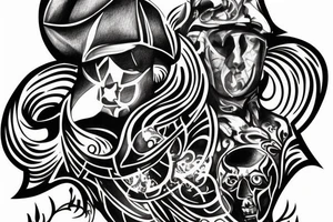 artistic designed tattoo incorporating the man in the arena speech tattoo idea