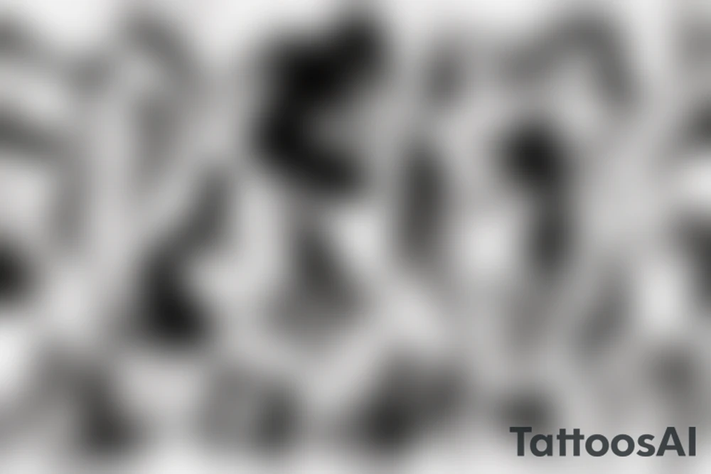silhouette of woman's body tattoo idea