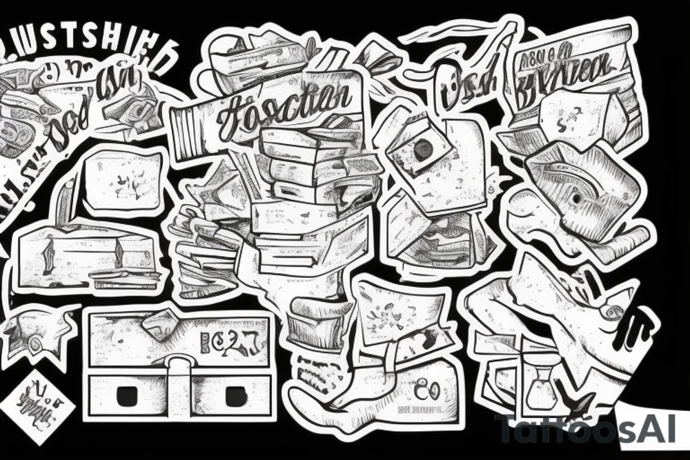 Erstelle mir ein Bild von zwei Boxhandschuhen mit den Buchstaben AS als Logo tattoo idea