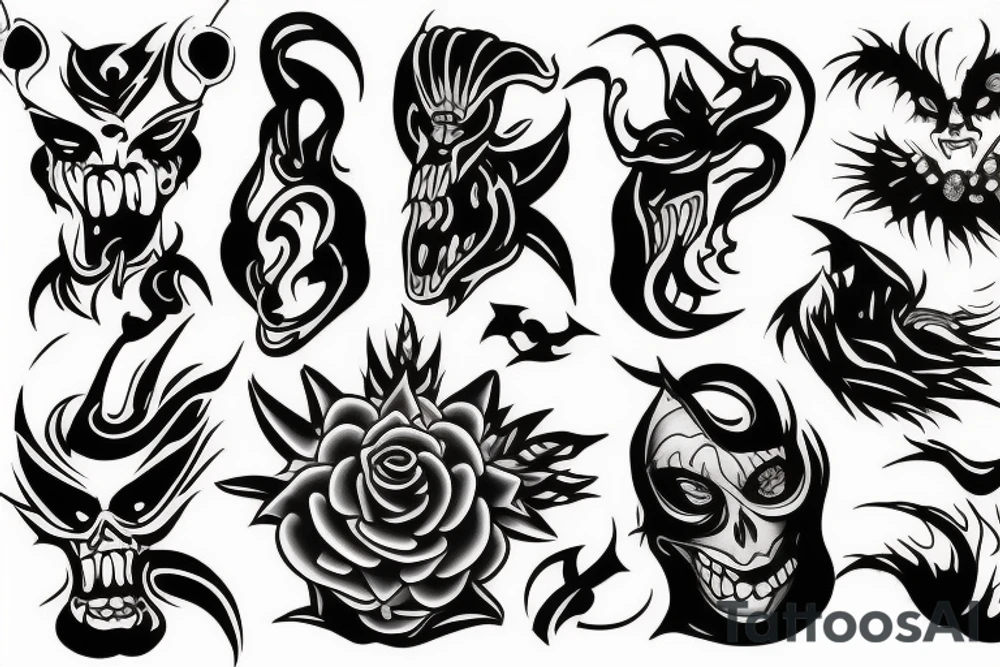shadow creature tattoo idea