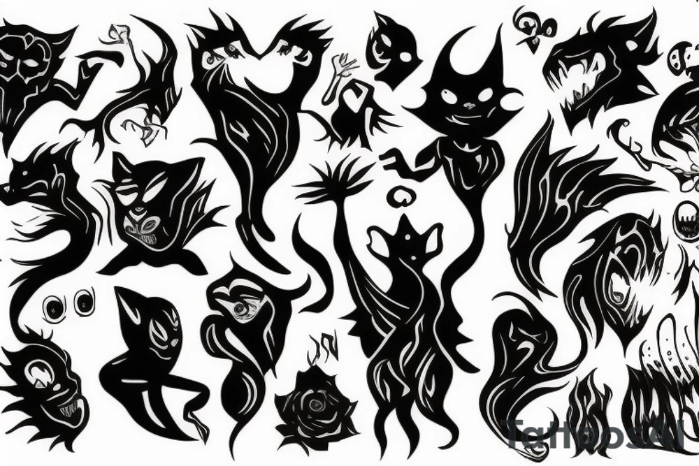 shadow creature tattoo idea
