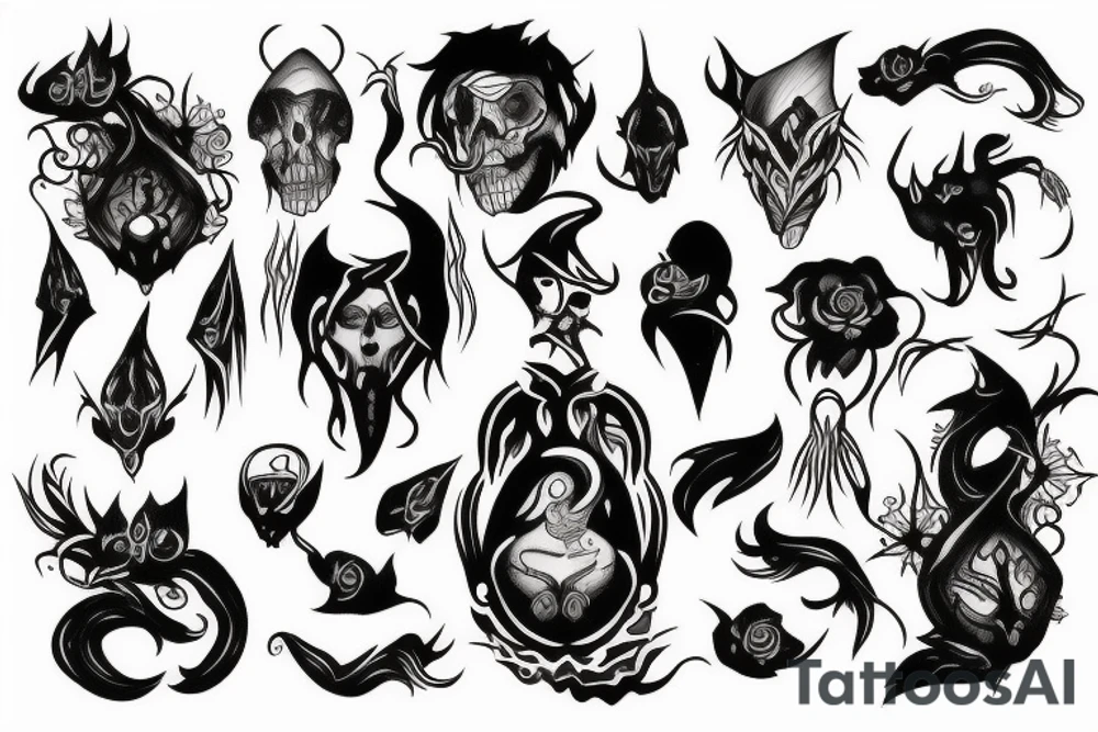 shadow creature tattoo idea