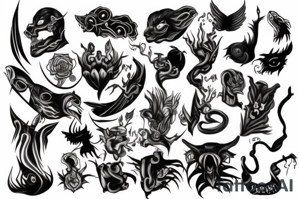 shadow creature tattoo idea
