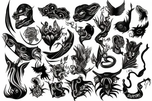 shadow creature tattoo idea