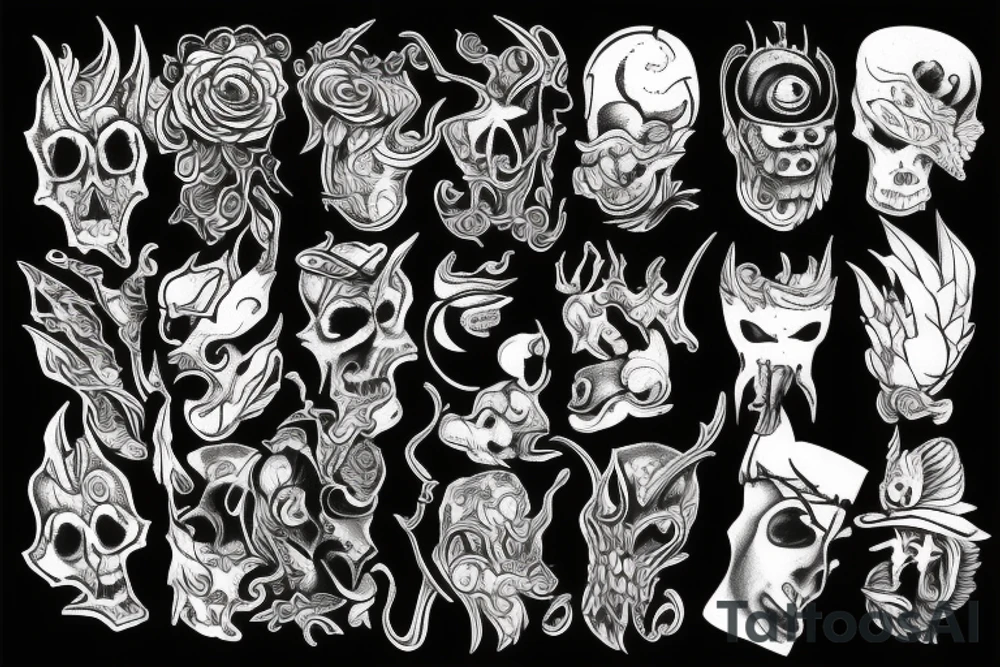 shadow creature tattoo idea