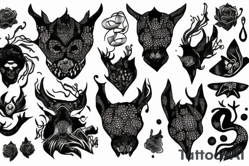 shadow creature tattoo idea
