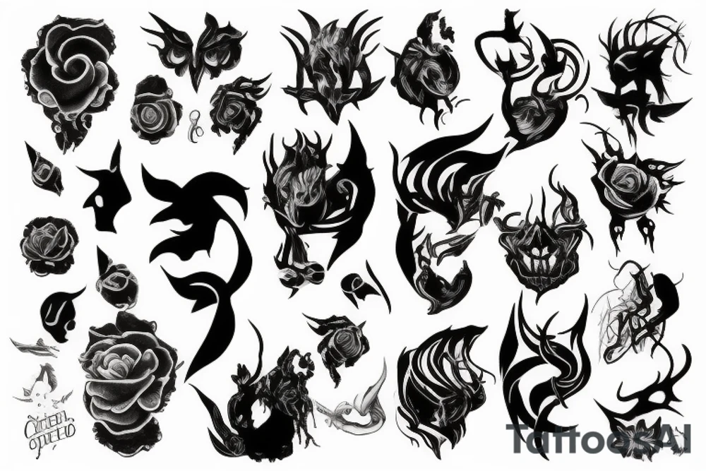 shadow creature tattoo idea