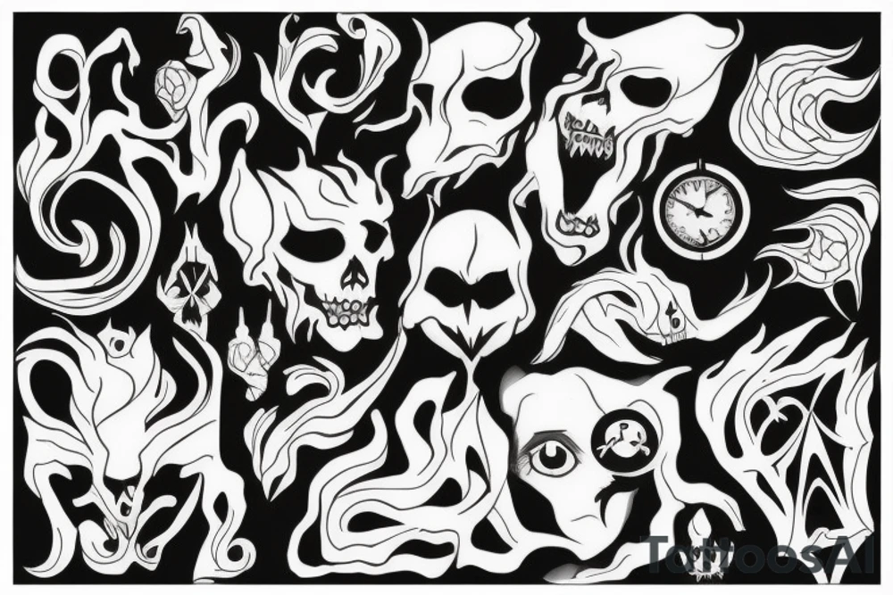 shadow creature tattoo idea