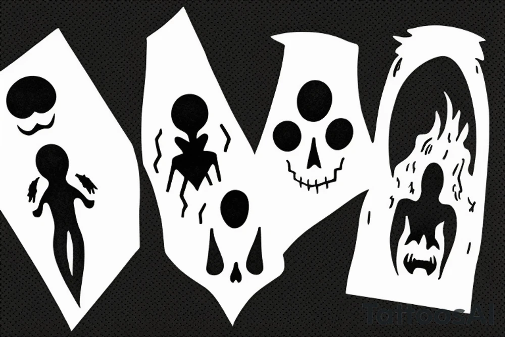 Minimal Ghost tattoo idea
