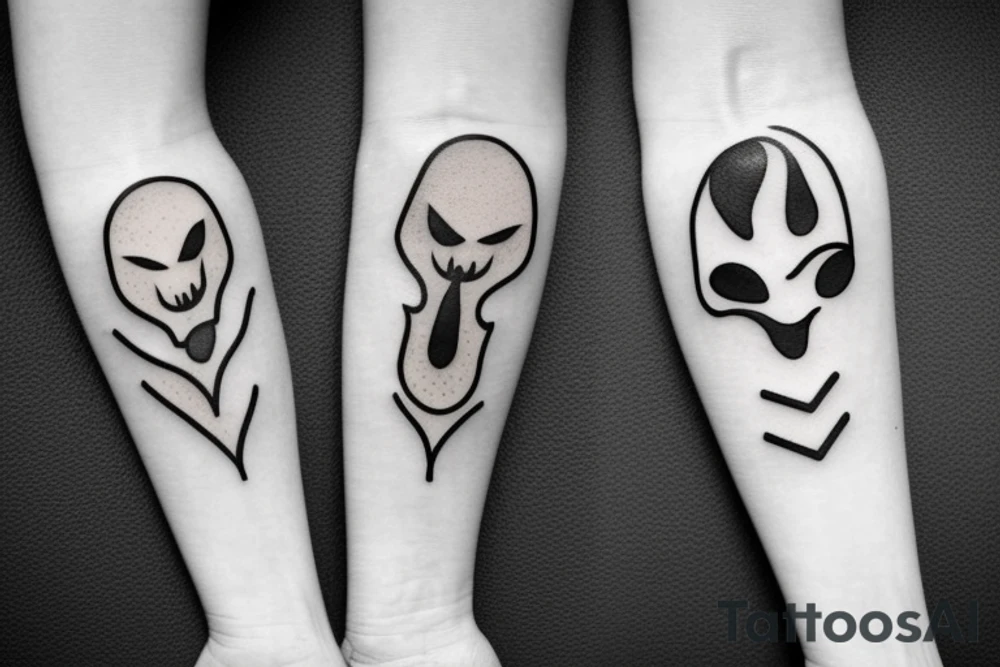 Minimal Ghost tattoo idea