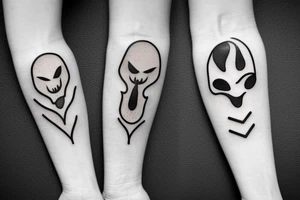 Minimal Ghost tattoo idea