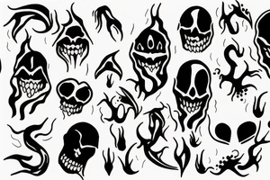 Minimal Ghost tattoo idea
