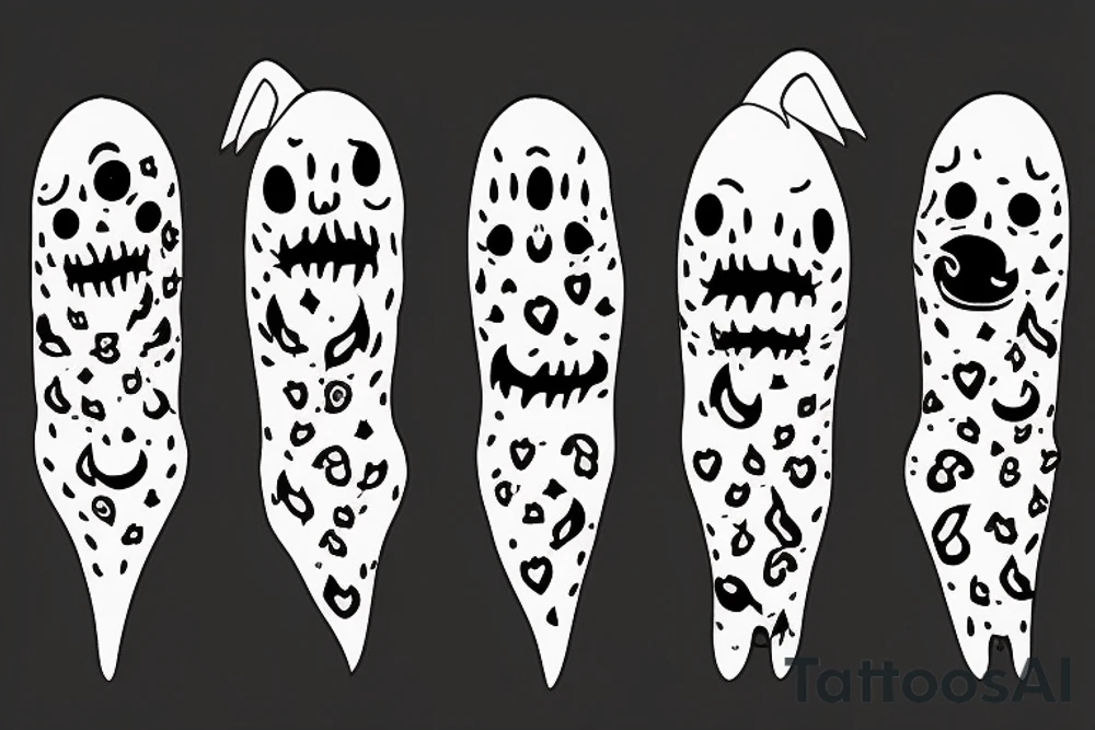 Minimal Ghost tattoo idea