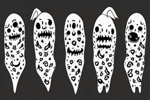 Minimal Ghost tattoo idea