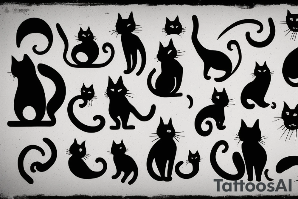 Spooky Cat Silhouette tattoo idea
