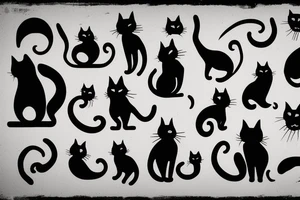Spooky Cat Silhouette tattoo idea