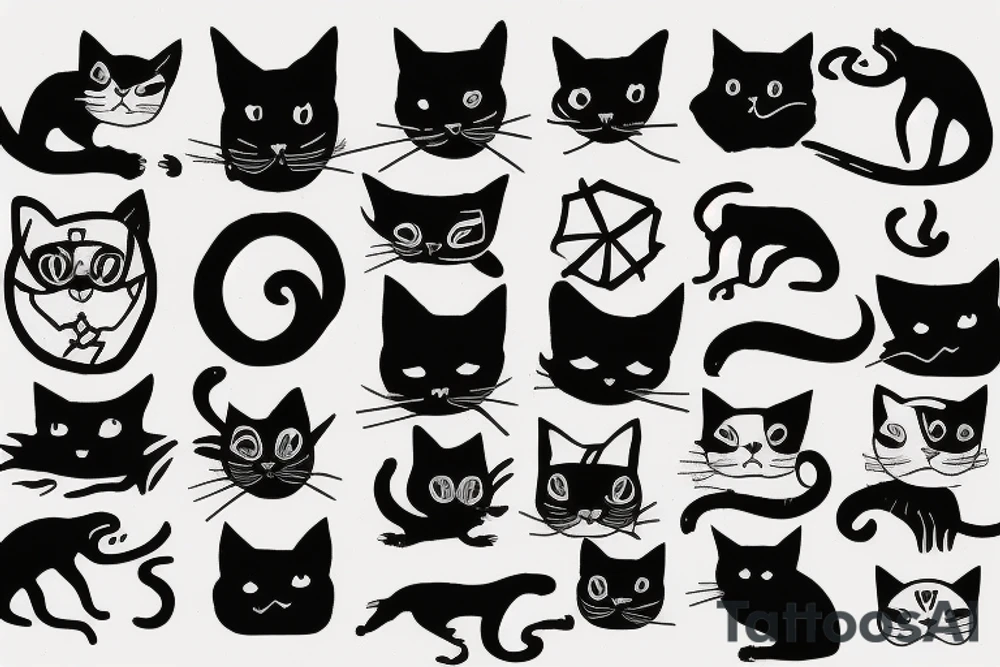 Spooky Cat Silhouette tattoo idea