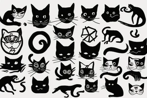 Spooky Cat Silhouette tattoo idea