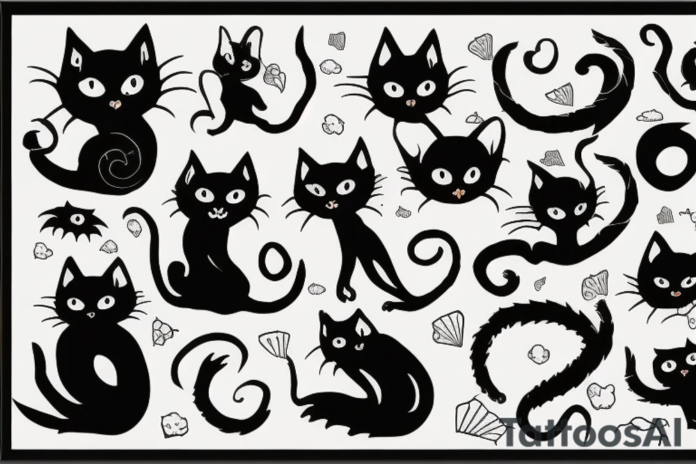 Spooky Cat Silhouette tattoo idea