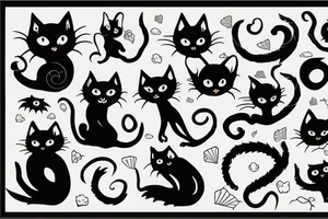 Spooky Cat Silhouette tattoo idea