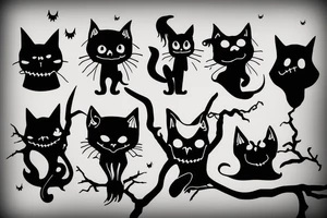 Spooky Cat Silhouette tattoo idea