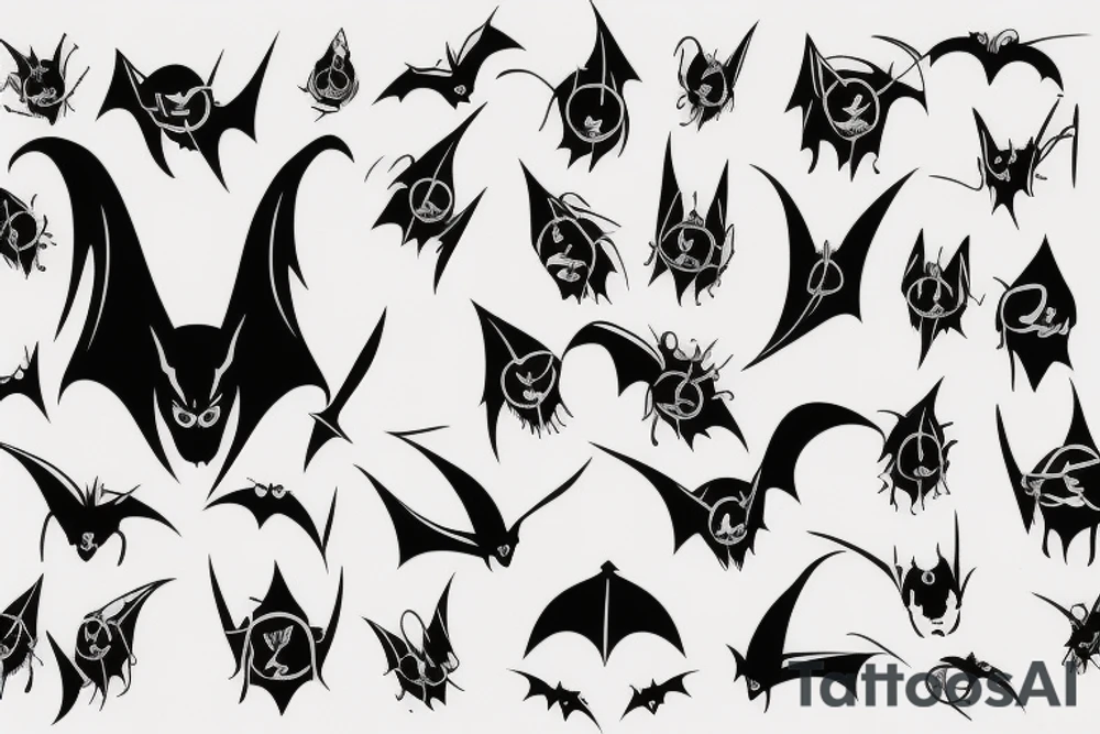 Bat Silhouette tattoo idea