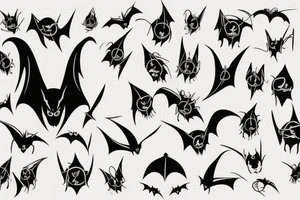 Bat Silhouette tattoo idea