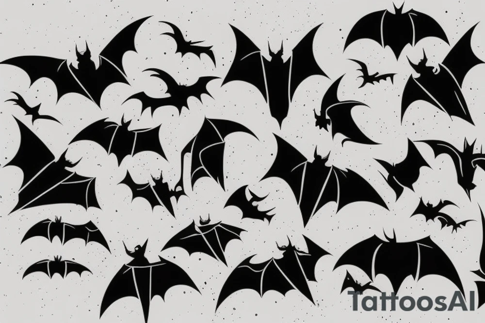 Bat Silhouette tattoo idea