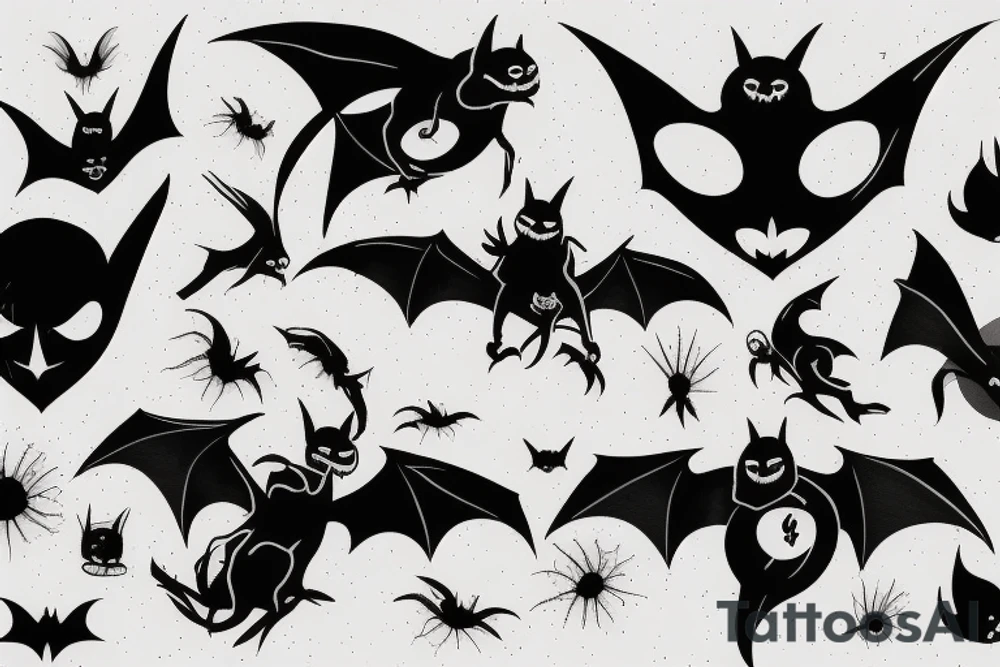 Bat Silhouette tattoo idea