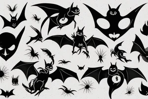 Bat Silhouette tattoo idea