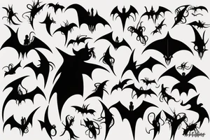 Bat Silhouette tattoo idea