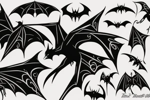 Bat Silhouette tattoo idea