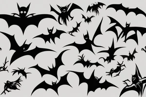 Bat Silhouette tattoo idea