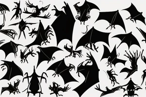 a single Bat Silhouette tattoo idea