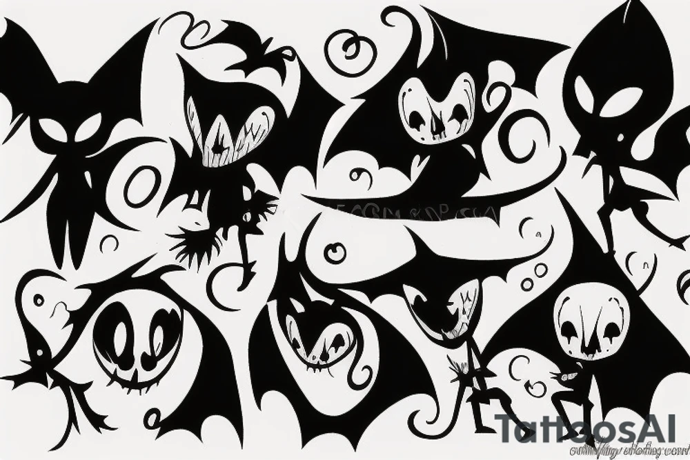 a single Bat Silhouette tattoo idea