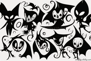 a single Bat Silhouette tattoo idea