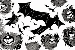 a single Bat Silhouette tattoo idea