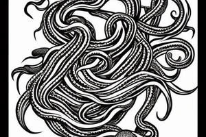 Kraken: The Kraken is a sea monster with tentacles that can be emerging from the deep ocean. It can have a massive, menacing appearance with a hint of mystery. tattoo idea