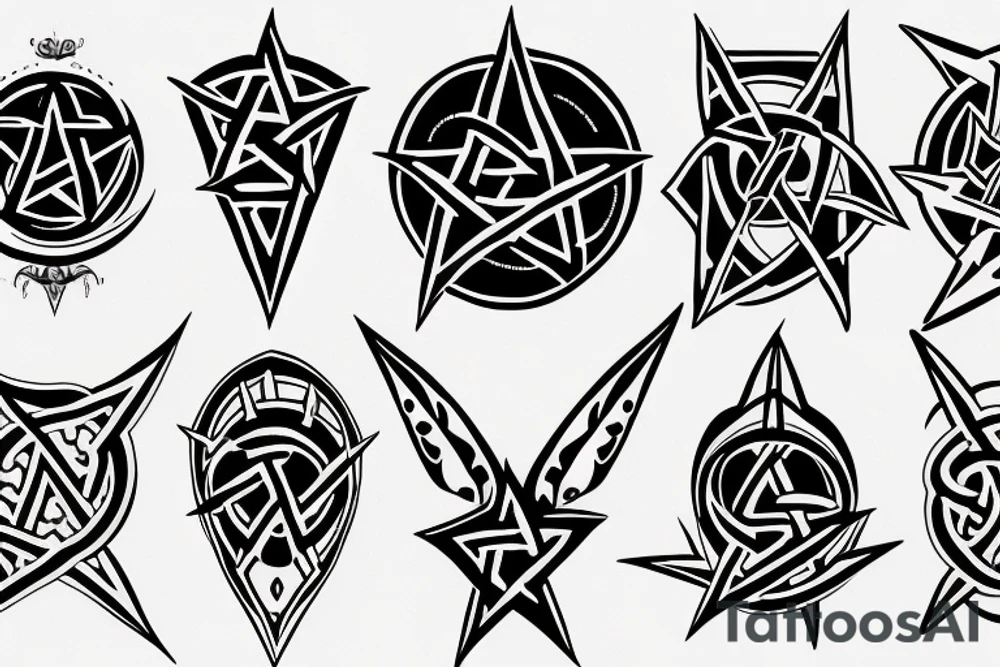 pentagram tattoo idea