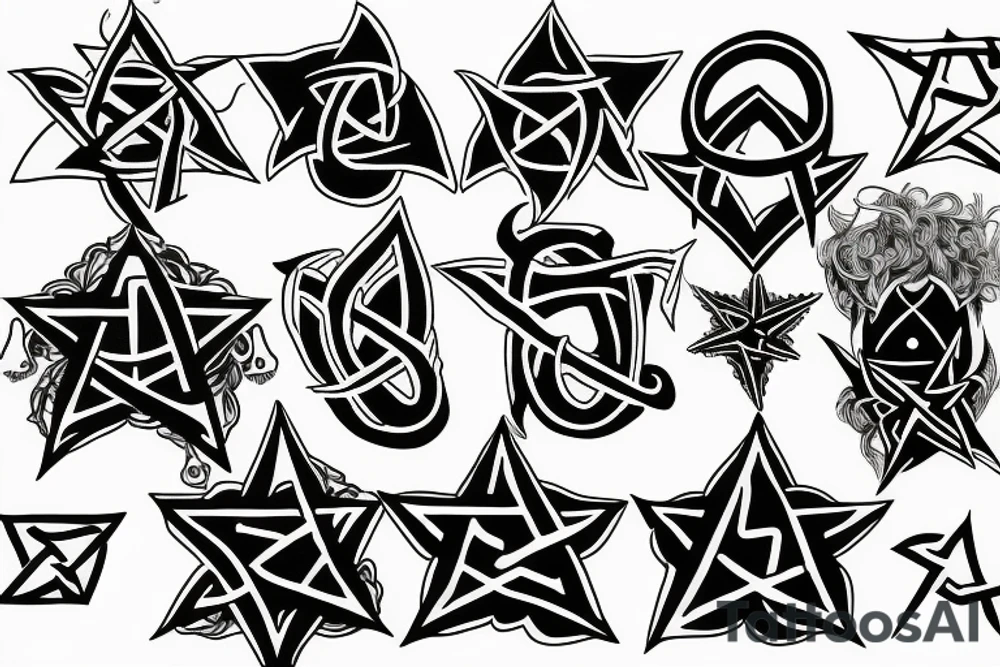 pentagram tattoo idea