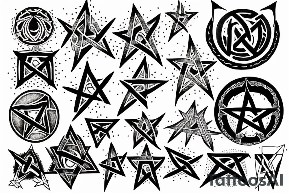 pentagram tattoo idea