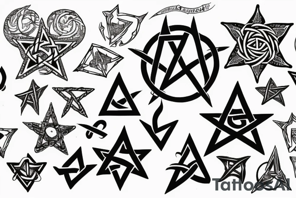 pentagram tattoo idea