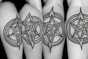 pentagram with strawberries tattoo idea